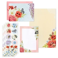 Pink Floral Stationery Set and Desk Organizer Box for only USD 14.99 | Hallmark