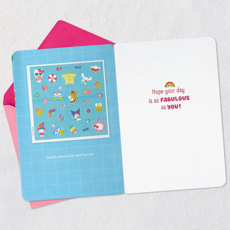 SANRIO® Hello Kitty® and Friends Fabulous You Birthday Card for Girls With Stickers for only USD 4.99 | Hallmark