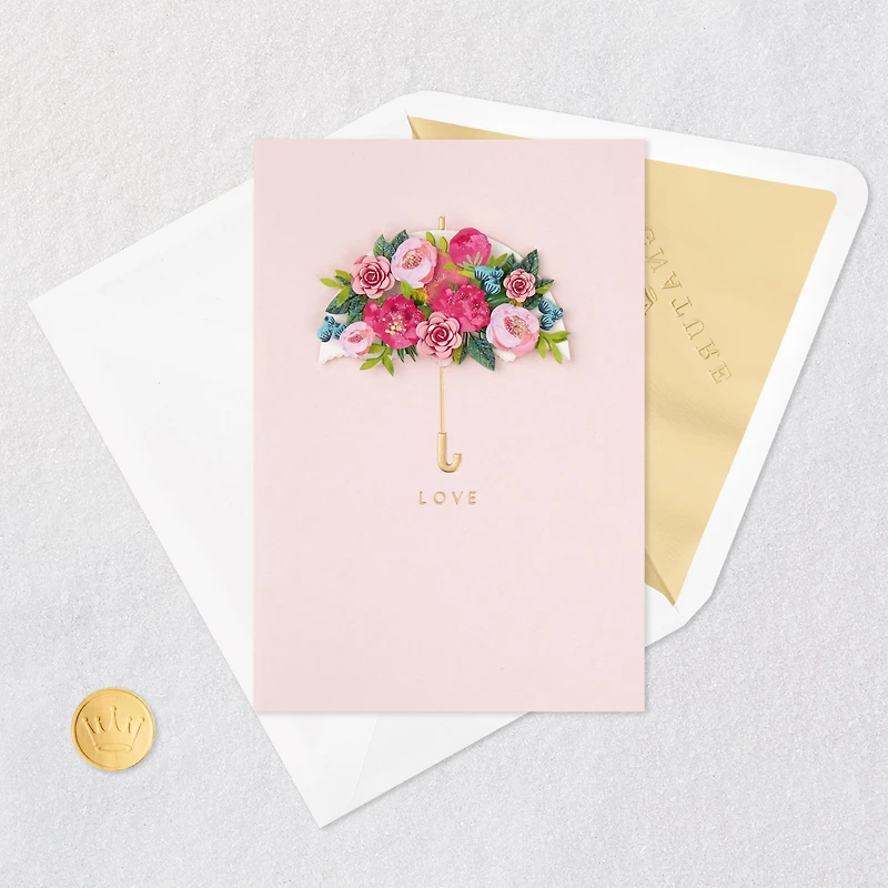 Pink Floral Umbrella Bridal Shower Card for only USD 7.59 | Hallmark