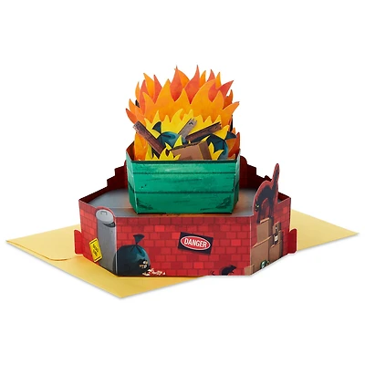 Dumpster Fire Funny Pop-Up Blank Card for only USD 7.99 | Hallmark
