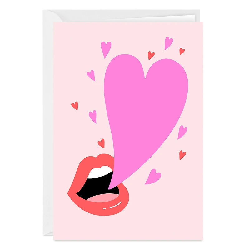 Mouth With Heart Bubble Custom Love Card for only USD 4.99 | Hallmark