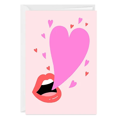 Mouth With Heart Bubble Custom Love Card for only USD 4.99 | Hallmark