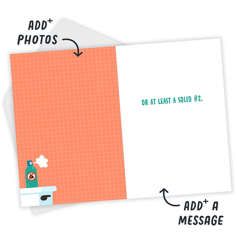 Solid #2 Toilet Humor Funny Custom Birthday Card for only USD 4.99 | Hallmark