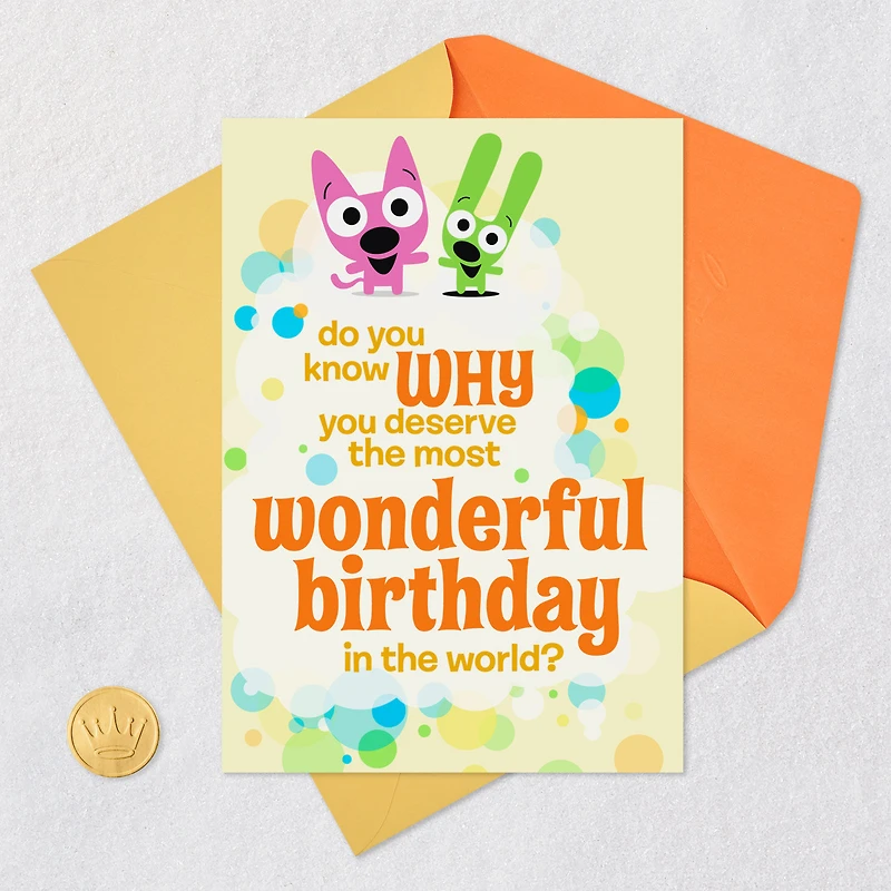 hoops&yoyo You're Wonderful to Infinity Birthday Card With Sound for only USD 7.99 | Hallmark