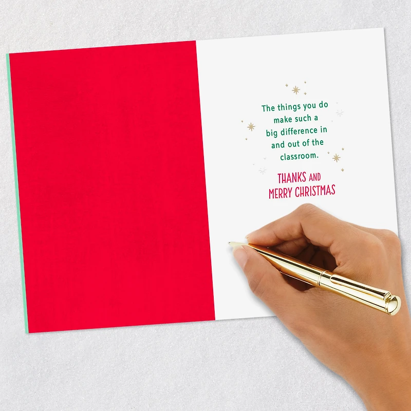 You Make School Merry and Bright Christmas Card for School Support Staff for only USD 3.99 | Hallmark
