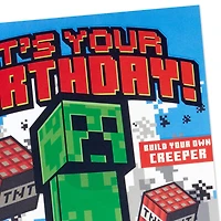Minecraft Have a Blast Birthday Card for Kids With Build-Your-Own Creeper for only USD 5.59 | Hallmark