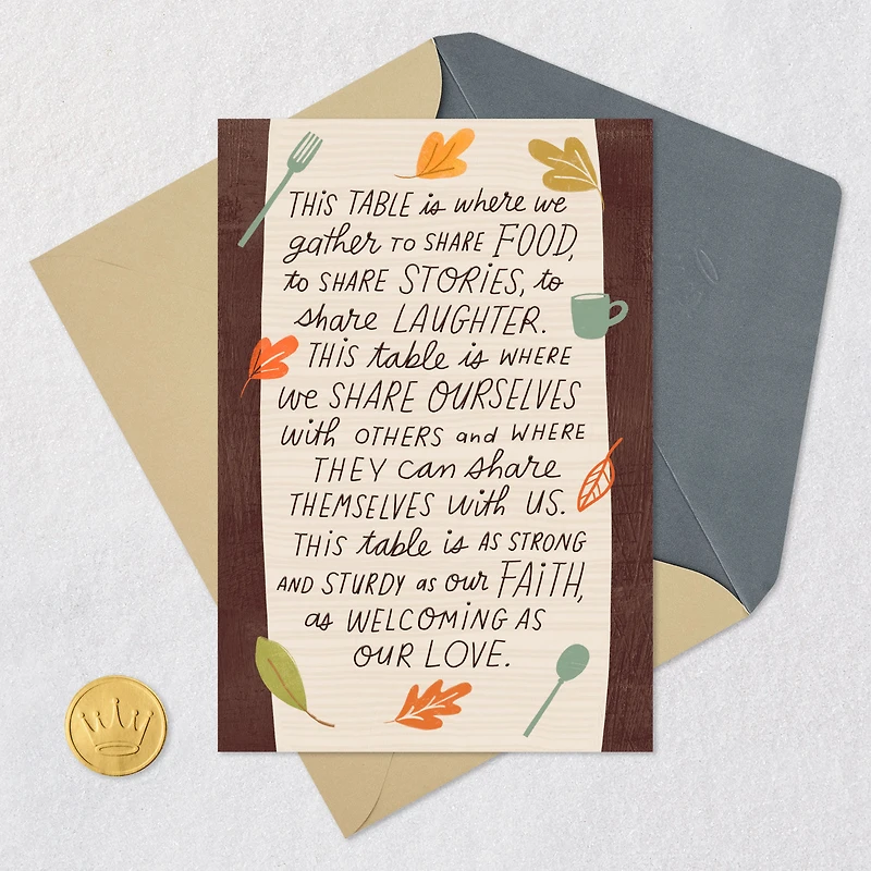 Gathering to Share With Faith and Love Thanksgiving Card for only USD 3.59 | Hallmark
