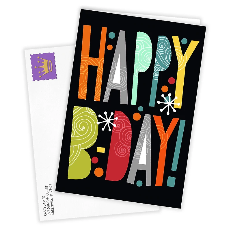 Retro B-Day Custom Birthday Card for only USD 4.99 | Hallmark