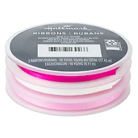 Light Pink/White/Metallic Hot Pink 3-Pack Curling Ribbon, 90' total for only USD 2.99 | Hallmark