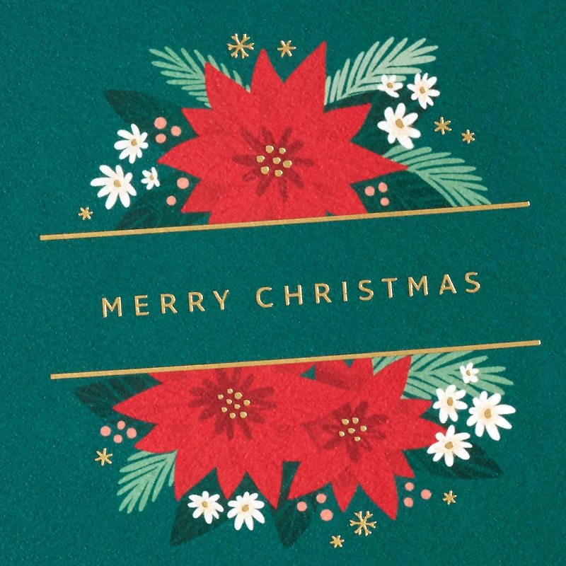 Poinsettias on Green Blank Boxed Christmas Cards, Pack of 12 for only USD 17.49 | Hallmark