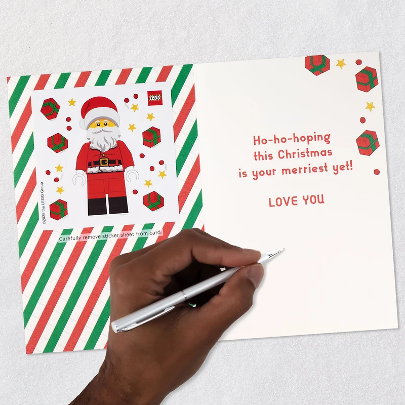 LEGO® Santa Claus Christmas Card for Grandson With Stickers for only USD 5.99 | Hallmark
