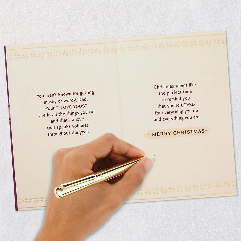 Your Love Speaks Volumes Christmas Card for Dad for only USD 6.99 | Hallmark
