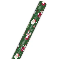 Retro Christmas Friends on Green Wrapping Paper Roll, 35 sq. ft. for only USD 4.99 | Hallmark