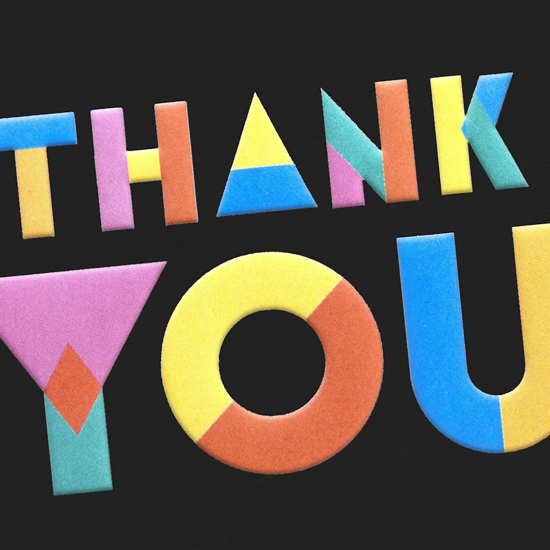 Collage Letters on Black Blank Thank You Notes, Pack of 10 for only USD 10.49 | Hallmark