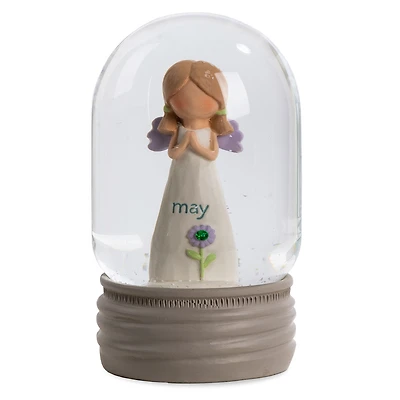 Blossom Bucket May Birthstone Angel Snow Globe, 4.2" for only USD 22.99 | Hallmark