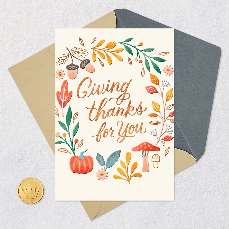 Giving Thanks for You Religious Thanksgiving Card for only USD 2.99 | Hallmark