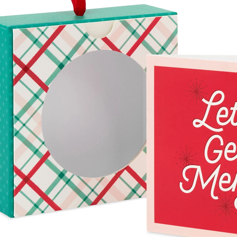 4.5" Let's Get Merry! Plaid Christmas Gift Card Holder Box for only USD 5.99 | Hallmark