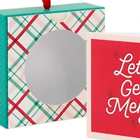 4.5" Let's Get Merry! Plaid Christmas Gift Card Holder Box for only USD 5.99 | Hallmark