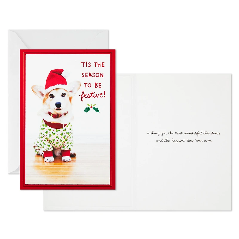 Holiday Pup in Jammies and Hat Boxed Christmas Cards, Pack of 40 for only USD 15.49 | Hallmark