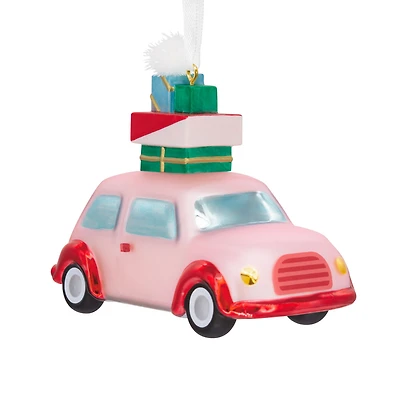 Signature Pink Car With Presents Blown Glass Hallmark Ornament for only USD 19.99 | Hallmark