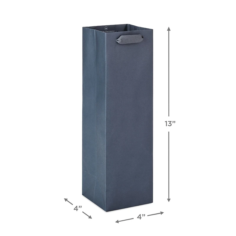 13" Gray Wine Gift Bag for only USD 3.49 | Hallmark