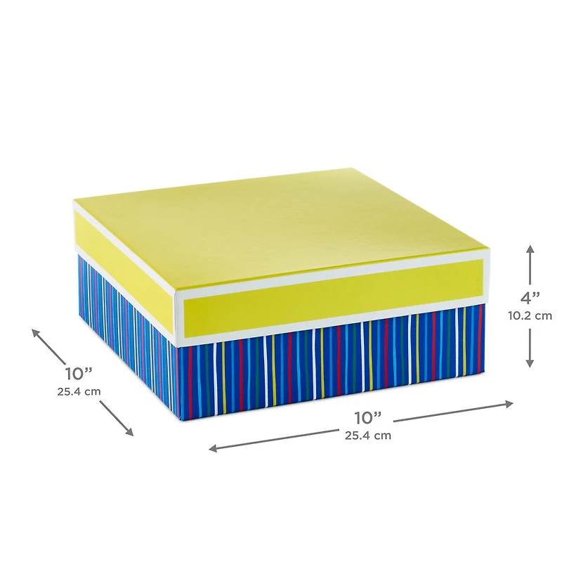 10" Square Vertical Stripes Gift Box for only USD 10.99 | Hallmark