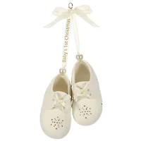 Baby’s First Christmas Monogram Booties Porcelain Personalized Ornament, Custom Text for only USD 34.99 | Hallmark