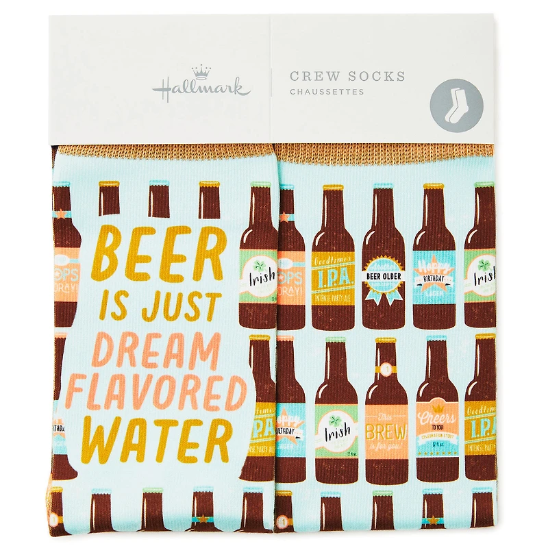 Beer Is Dream-Flavored Water Funny Crew Socks for only USD 12.99 | Hallmark