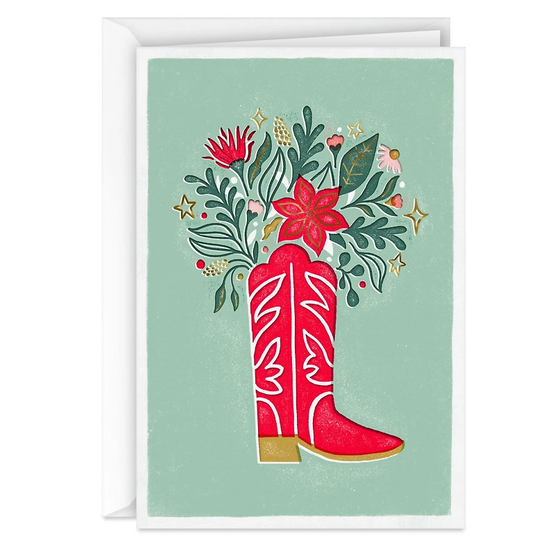 Hallmark x Opry® Holiday Bouquet in Boot Blank Card for only USD 4.99 | Hallmark