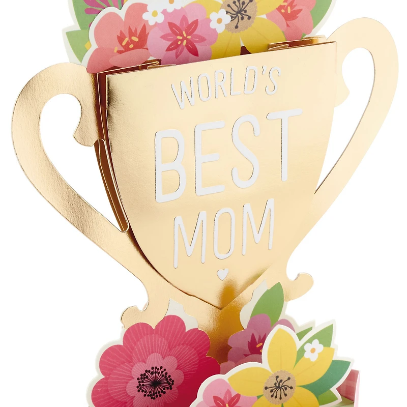 World's Best Mom Trophy 3D Pop-Up Mother's Day Card for Mom for only USD 7.99 | Hallmark