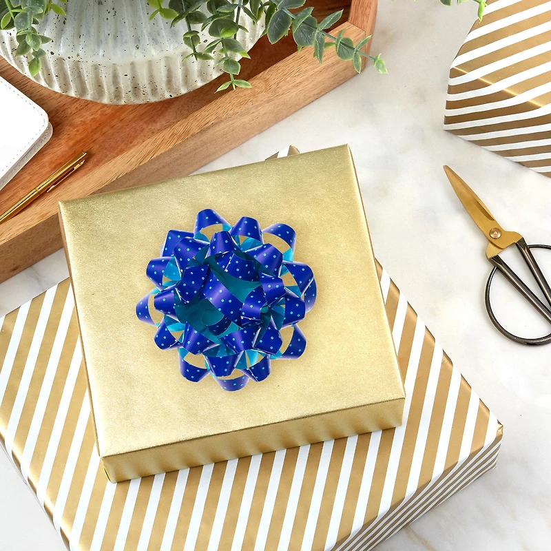 4.6" Turquoise Mini Dots on Blue Gift Bow for only USD 1.99 | Hallmark