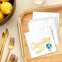 "Adventure Awaits" Globe Graduation Cocktail Napkins, Pack of 20 for only USD 4.49 | Hallmark