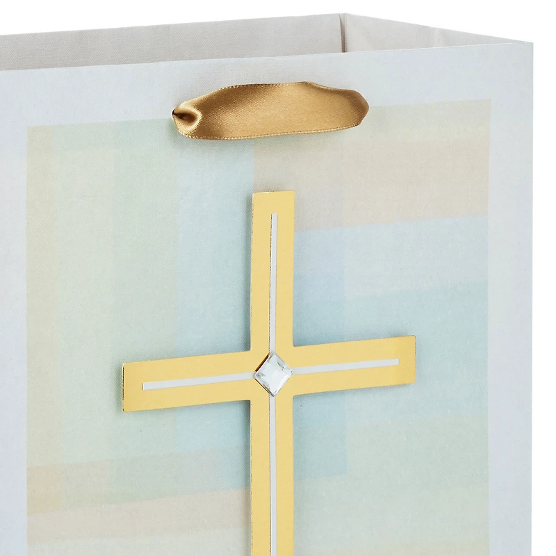 9.6" Gold Cross on Pastel Medium Gift Bag for only USD 3.99 | Hallmark
