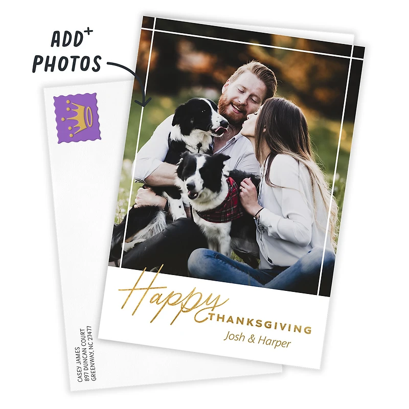 Elegant Gold Lettering Custom Thanksgiving Card for only USD 4.99 | Hallmark