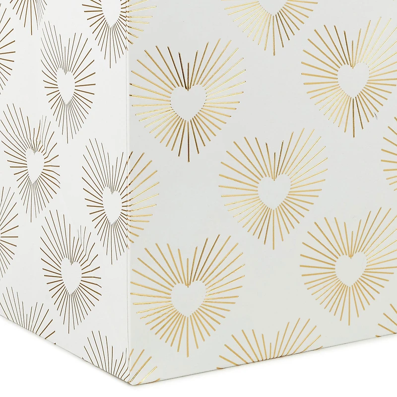 15" Gold Hearts on White Extra-Deep Gift Bag for only USD 5.99 | Hallmark