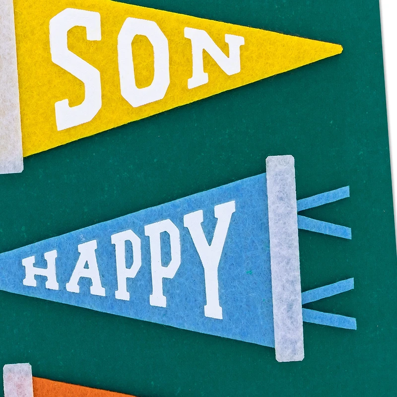 Biggest Fans Pennant Flags Birthday Card for Son for only USD 9.59 | Hallmark