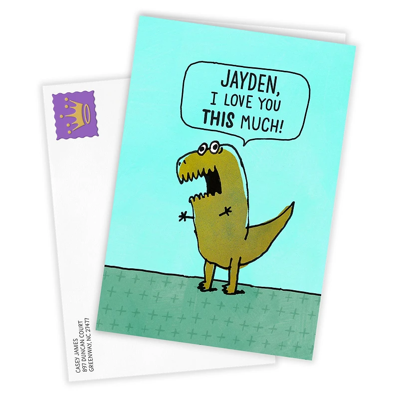 T-Rex Hug Funny Custom Love Card for only USD 4.99 | Hallmark