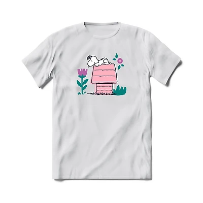 Brief Insanity Snoopy on Pink Doghouse White T-Shirt for only USD 27.99 | Hallmark