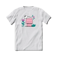 Brief Insanity Snoopy on Pink Doghouse White T-Shirt for only USD 27.99 | Hallmark