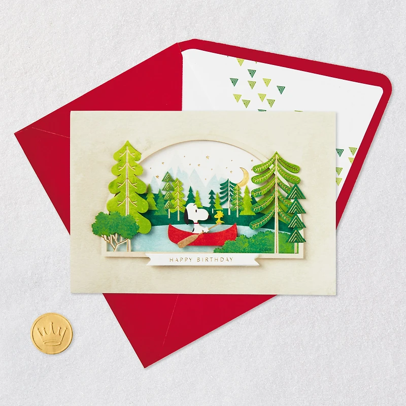 Peanuts® Snoopy and Woodstock Happy All Day Through Birthday Card for only USD 7.59 | Hallmark
