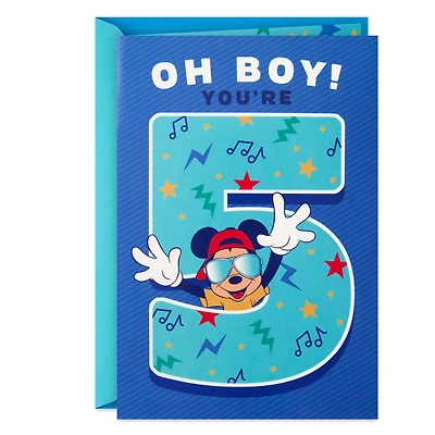 Disney Mickey Mouse Rockin' Your Way Musical 5th Birthday Card for only USD 5.99 | Hallmark