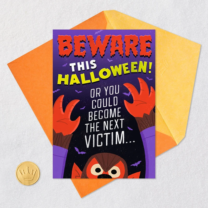 Monster Hug Attack Halloween Card for only USD 3.99 | Hallmark