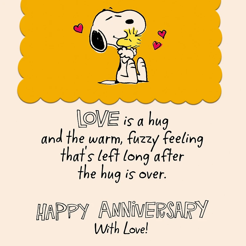 Peanuts® Love Is a Hug Anniversary Card for only USD 4.59 | Hallmark