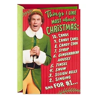 Elf Buddy the Elf™ Things I Like Most Musical Pop-Up Christmas Card for only USD 8.59 | Hallmark