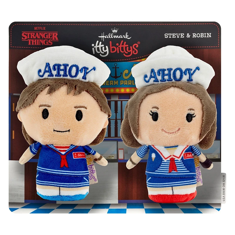 itty bittys® Netflix Stranger Things Steve and Robin Scoops Ahoy Plush, Set of 2 for only USD 18.99 | Hallmark