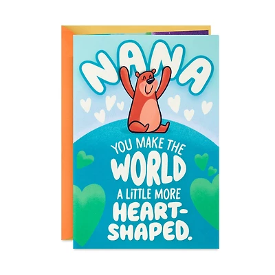 You Make the World Heart-Shaped Pop-Up Grandparents Day Card for Nana for only USD 3.99 | Hallmark