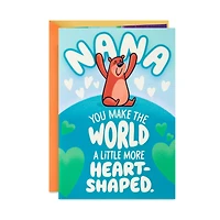 You Make the World Heart-Shaped Pop-Up Grandparents Day Card for Nana for only USD 3.99 | Hallmark