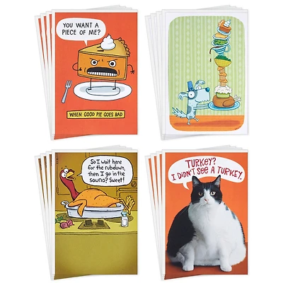 Big Slice of Gratitude Assorted Funny Thanksgiving Cards, Pack of 16 for only USD 10.99 | Hallmark