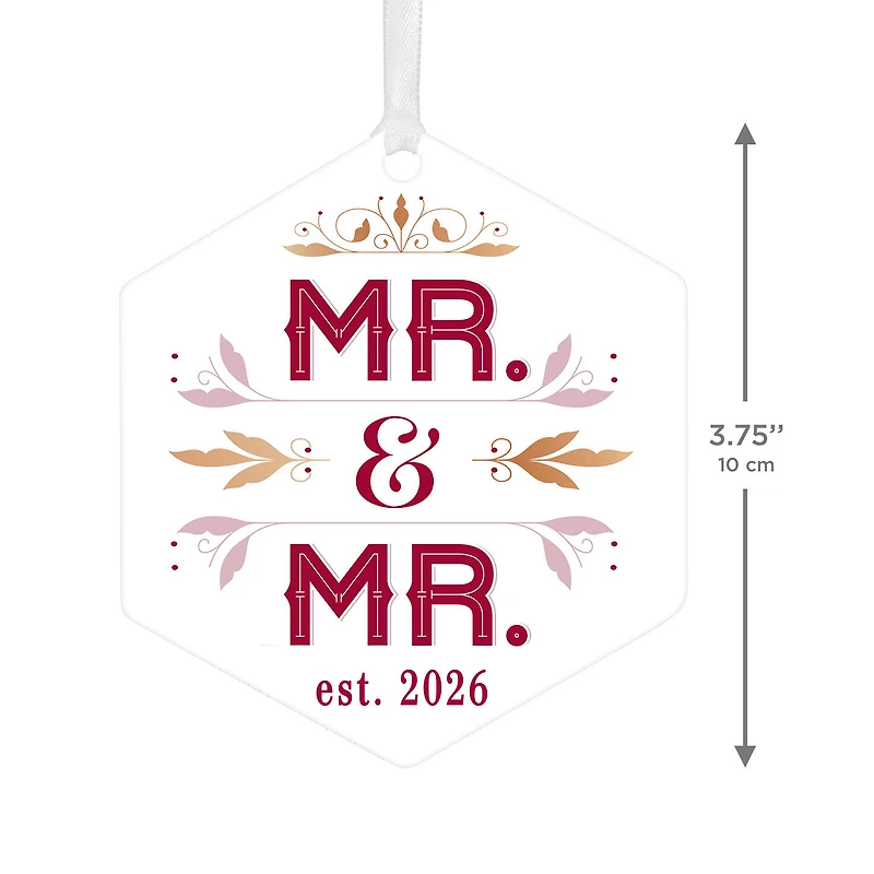 Mr. & Mr. Metal Personalized Ornament, Custom Text for only USD 17.99 | Hallmark
