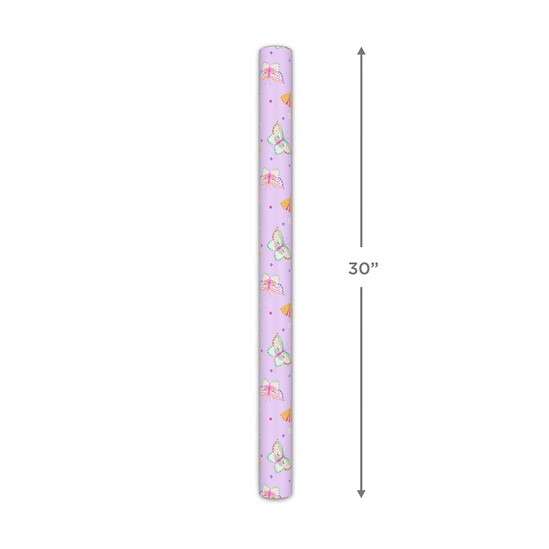 Pretty Butterflies on Lilac Wrapping Paper Roll, 20 sq. ft. for only USD 4.99 | Hallmark